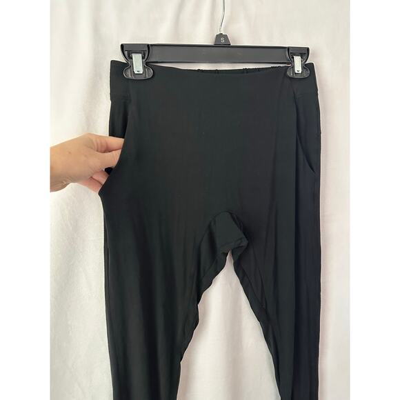 Lunya Restore Soft Modal Pocket Leggings Black Stretchy Comfy Lounge Black - Picture 2 of 5